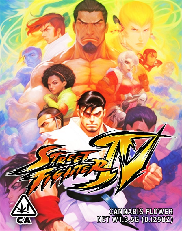 Street Fighter 3.5g Cannabis Mylar Bags - Pre Made-Style4