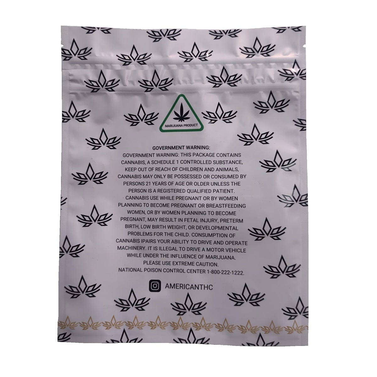 Custom Printed 28g Cannabis Mylar Bag Stand-up Pouch Weed Bag