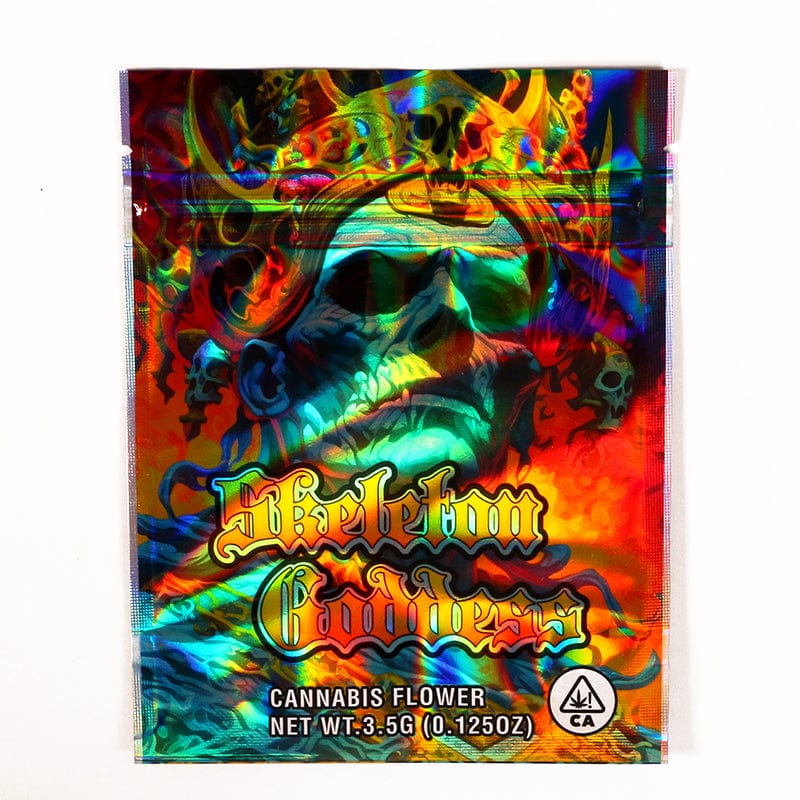 Skeleton Goddess 3.5g Cannabis Mylar Bags - Pre Made-Style1